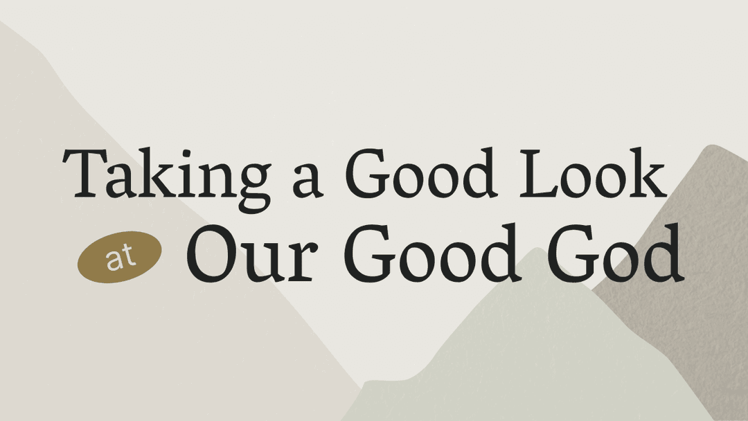 Taking a Good Look at Our Good God